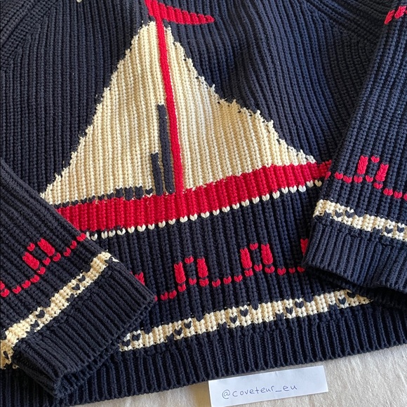 The Great. The Sailboat Lodge Cardigan in navy. Size 0. - Picture 8 of 8